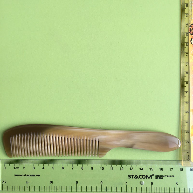 Lược chải tóc sừng bò châu Phi (L29 Chuôi dài bản nhỏ)