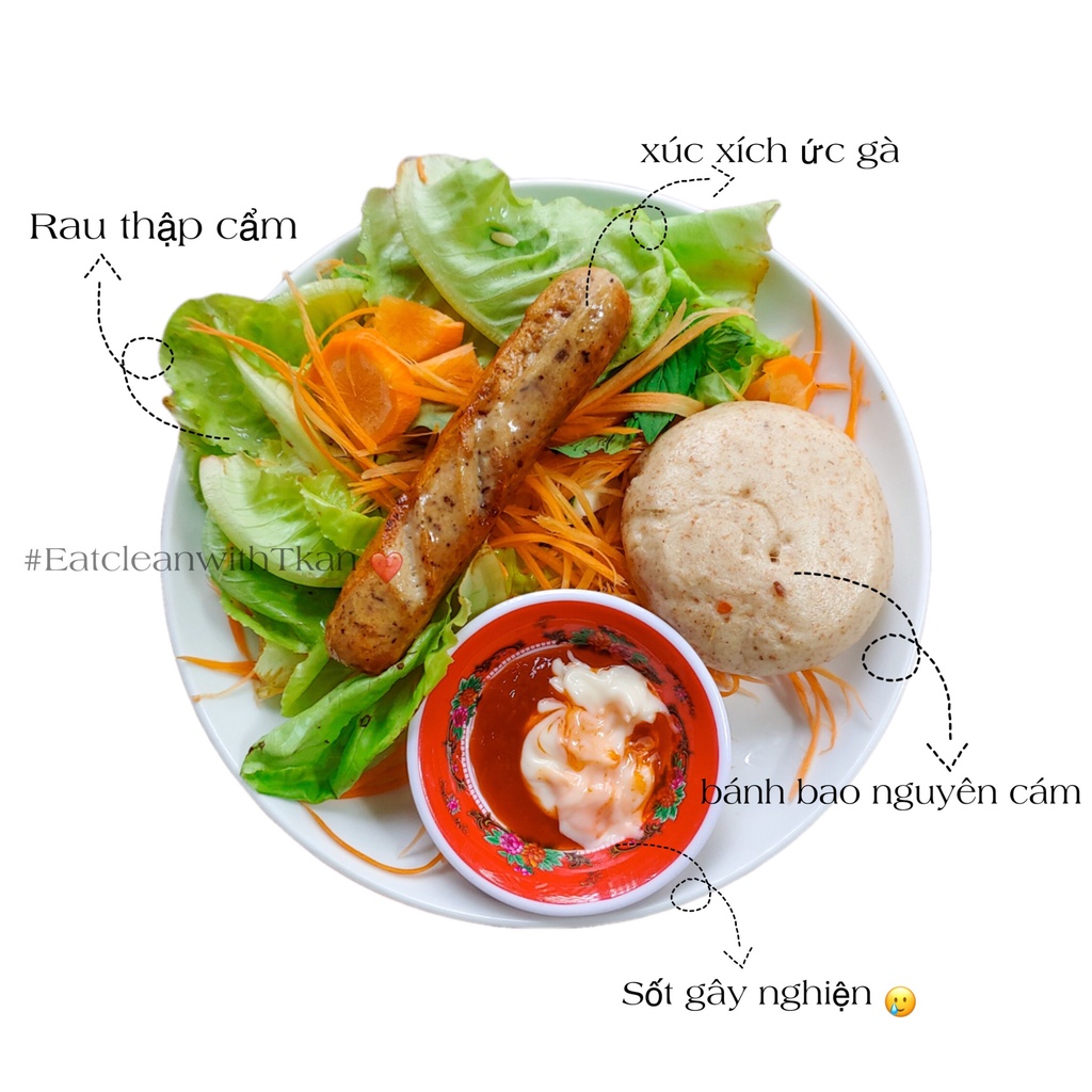 Xúc Xích Ức Gà Nấm Hương Eat Clean Túi 500Gr