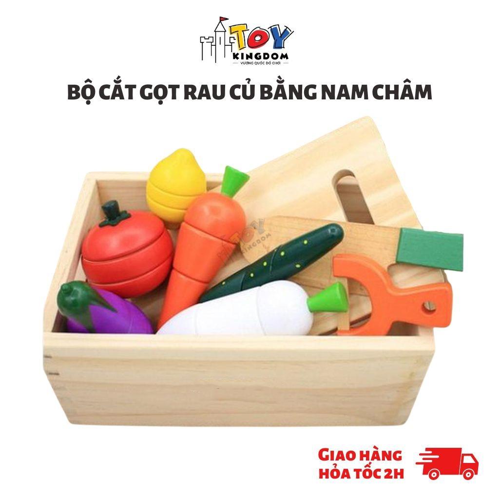 Bộ Cắt Gọt Rau Củ Quả Bằng Nam Châm Giúp Bé Tăng Khả Năng Nhận Biết Và Vận Động, Đồ Chơi An Toàn, Màu Sắc Đẹp