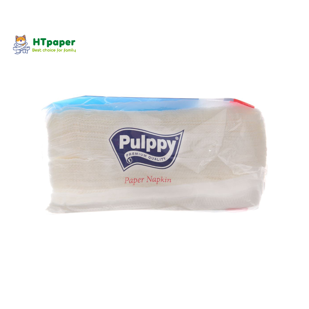 [HỎA TỐC] Khăn giấy vuông Pulppy khổ lớn 33 x 33 cm mềm mịn 100 tờ - HTpaper