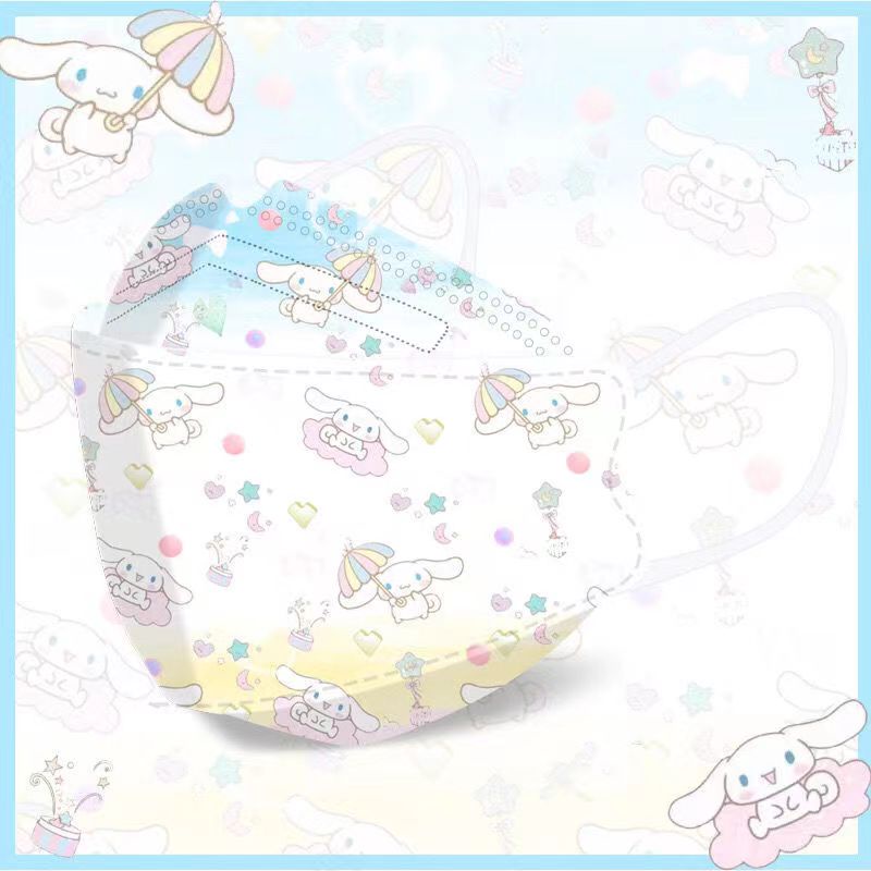 Set 10/50 Khẩu Trang KF9.4 4PLY 25Ce Dùng Một Lần Họa Tiết Hello Kitty Cho Người Lớn