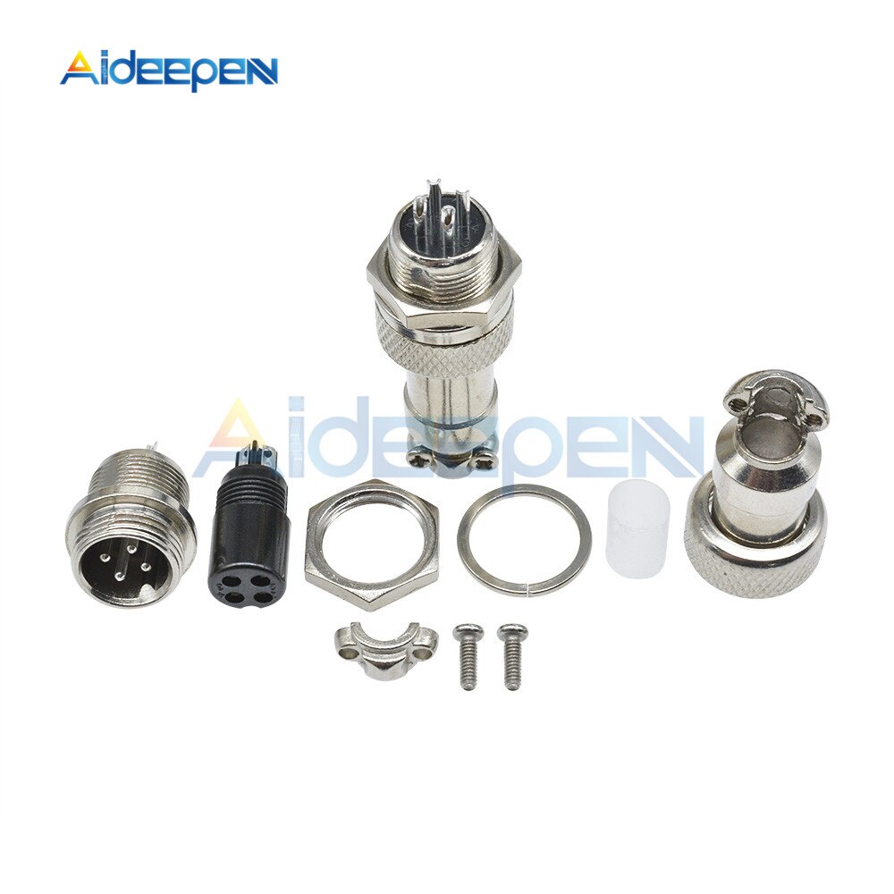 1 Set Đầu Nối Bằng Nhựa Gx12 Gx16 2 / 3 / 4 / 5 / 6 / 7 / 8 / 9 / 10 Pin Male + Female 12mm 16mm