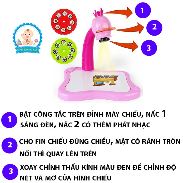 Đồ chơi bàn máy chiếu cho bé tập vẽ - Đồ chơi giáo dục trí tuệ cho trẻ