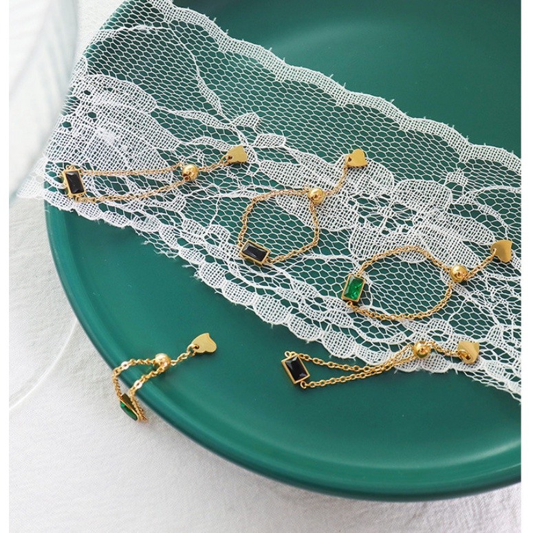 Nhẫn Titan Ko Han Rỉ Kiểu Dây Rút Đính Đá Nhân Tạo TT 4037