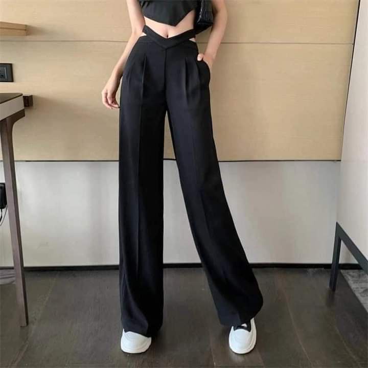 Quần xuông 2 lưng xéo 123 hot hot