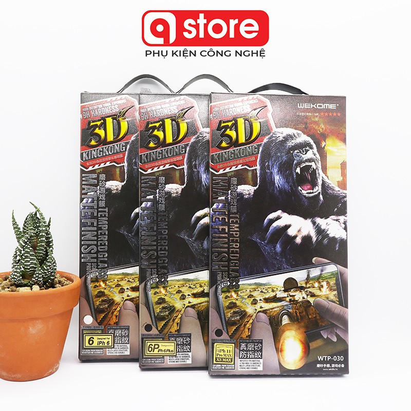 Cường Lực Chống Vân Tay Cho iP All Dòng Chính Hãng KingKong WK Full Hộp