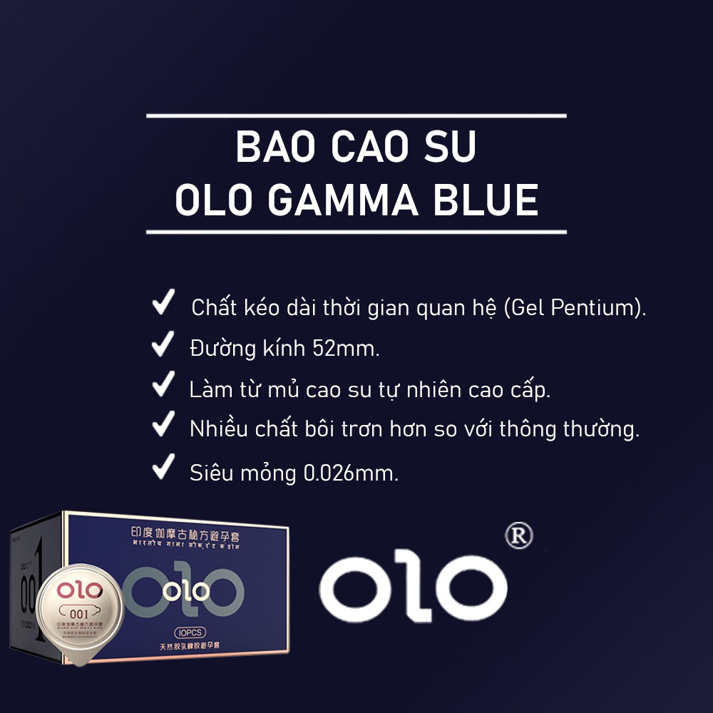 Bao Cao Su Siêu Mỏng OLO  BCS Gai – Kéo Dài Thời Gian Siêu Mỏng/nhiều gel/49mm quà tặng BCS Mỏng/Gai/Zero/Gân Gai 0 01mm