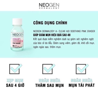 CHẤM MỤN NEOGEN A-CLEAR SOOTHING PINK EARASER 15ML