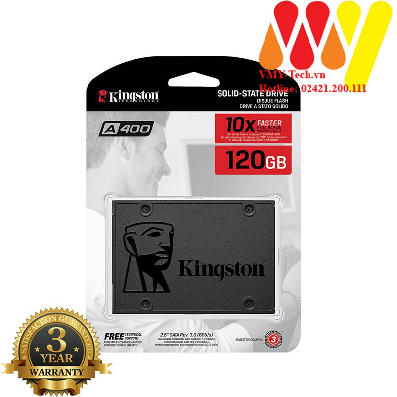 Chính hãng - Ổ cứng SSD KingSton A400 120GB SATA III - BH 3 năm NEW 100%