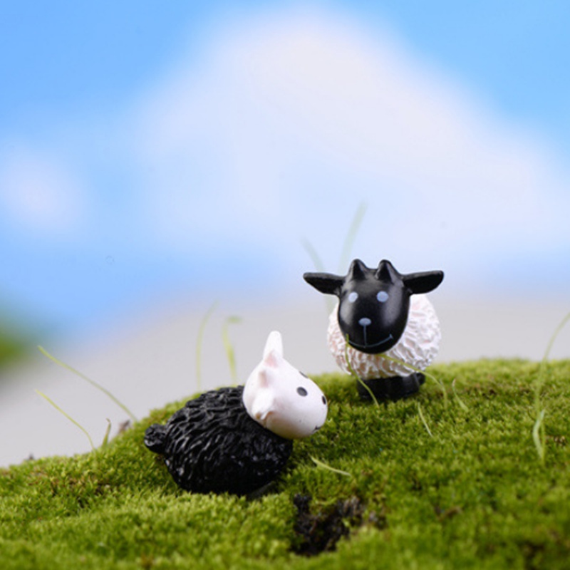 Bộ 4 mô hình chú dê hoạt hình trang trí tiểu cảnh xinh xắn