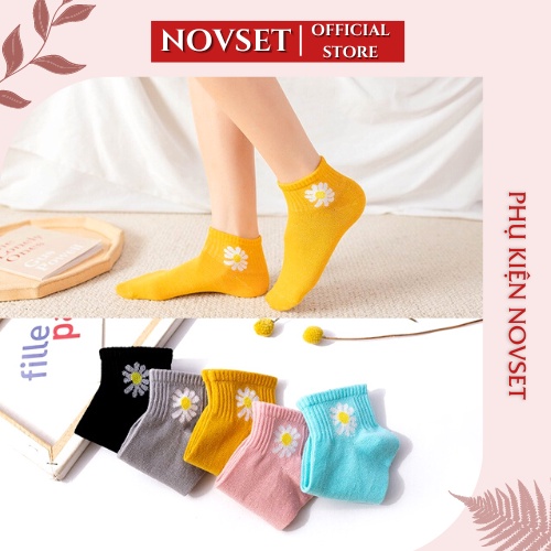 Tất Hoa Cúc, Tất Vớ Đi Giày Cổ Trụ Hoa Cúc Siêu Xinh [ Lẻ 1 Đôi ] [ MÃ A606 - 1 ĐÔI ]