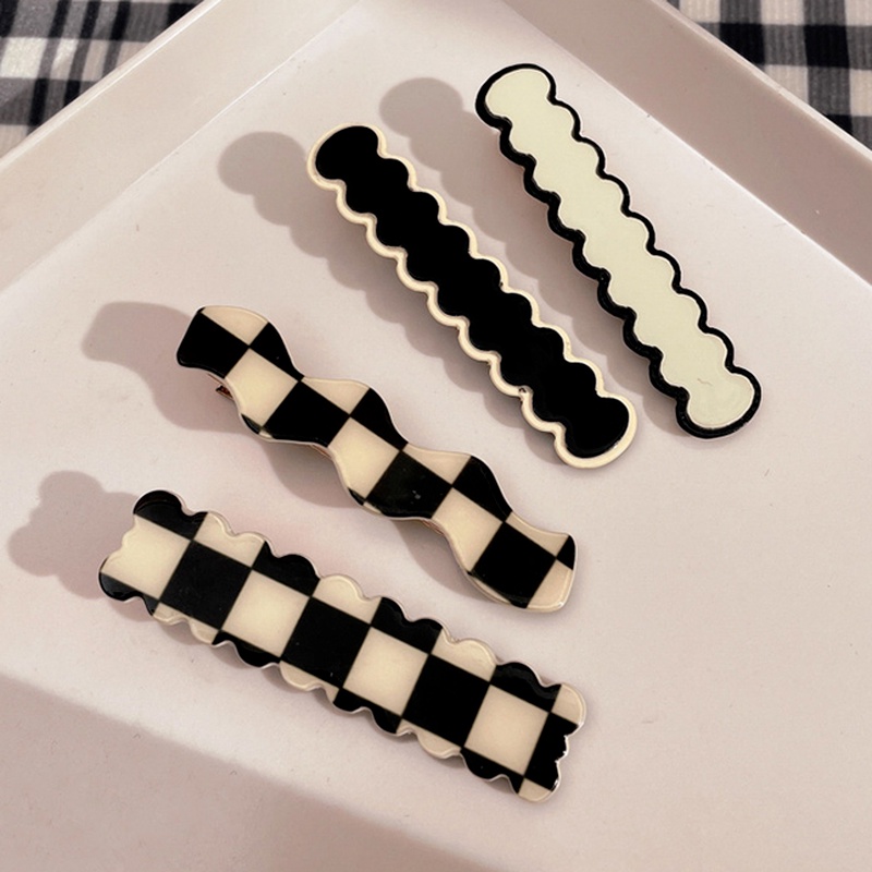 Kẹp Tóc Bằng Nhựa Acrylic Thiết Kế Đơn Giản Thời Trang Hàn Quốc Cho Nữ