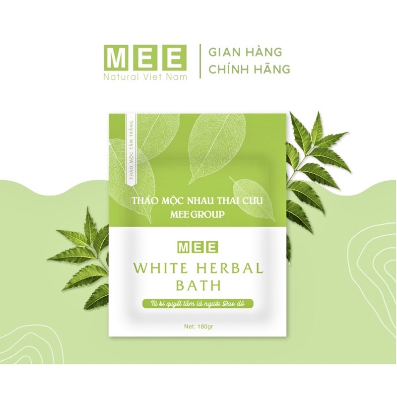 Thảo Mộc Tắm Trắng Nhau Thai Cừu - Thảo mộc dưỡng trắng body, trắng da, mềm mịn MEE NATURAL