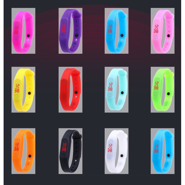 Đồng hồ led nam nữ chống nước chống xước tốt dây silicon dẻo dai thời trang trẻ | BigBuy360 - bigbuy360.vn