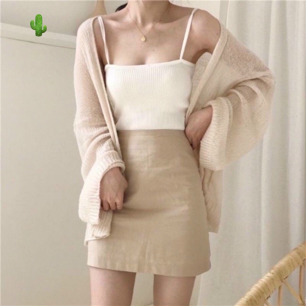 Áo khoác ngoài len mỏng nhẹ cực xinh , chất len mỏng mềm mịn