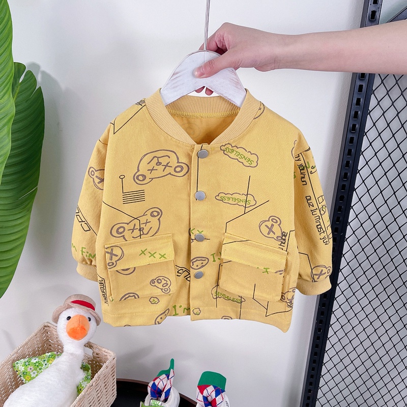 Áo Khoác In Hình Hoạt Hình Phong Cách Hàn Quốc Dành Cho Bé Trai Bé Gái 2022