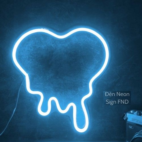 Đèn Neon Sign Trang Trí Decor neon checkin tiktok Trái Tim Tan Chảy