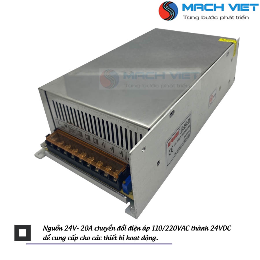 Nguồn xung có quạt tản nhiệt 24V 20A