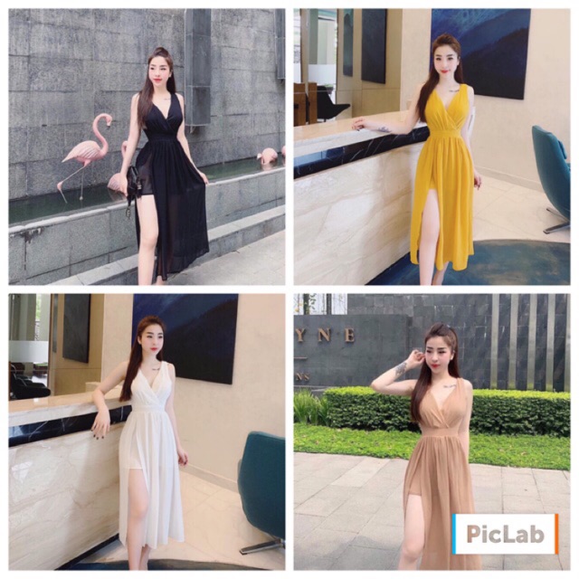 Đầm maxi xẻ đùi sexy (kèm video,ảnh thật)