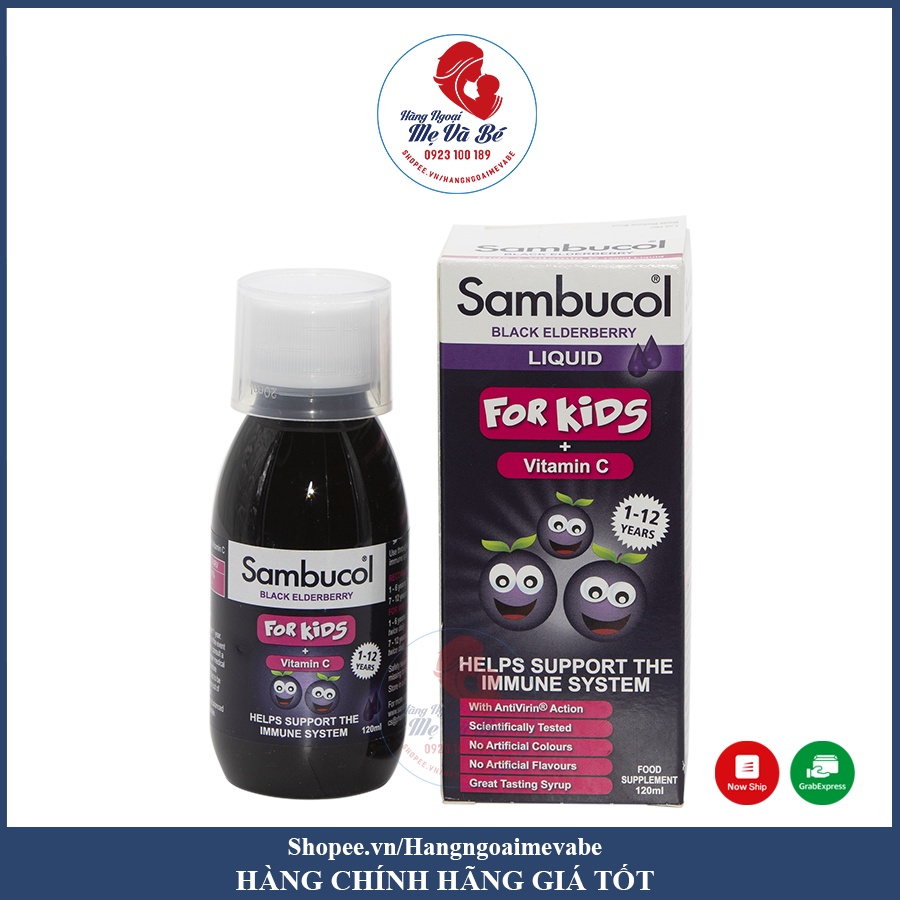 Siro tăng đề kháng Sambucol Anh 120ml