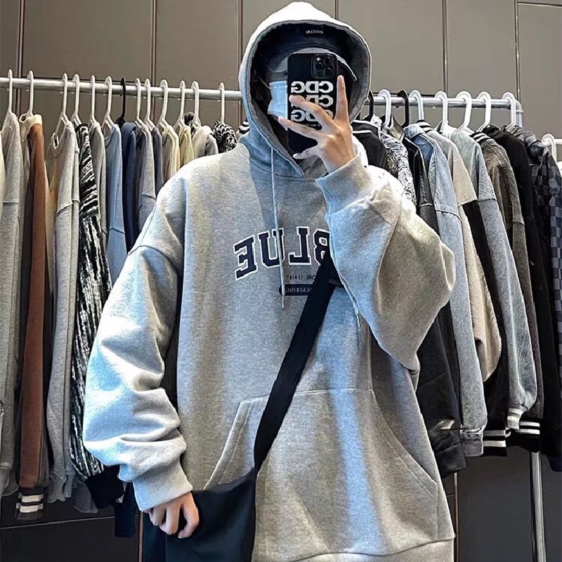 Áo hoodie Thể Thao Dáng Rộng In Chữ Thoải Mái Thời Trang Nhật Bản Dành Cho Nam Size M-5XL