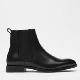 Giày thời trang nam Chelsea Boots chất liệu da trơn nhẵn bóng nhẹ đế cao su đúc