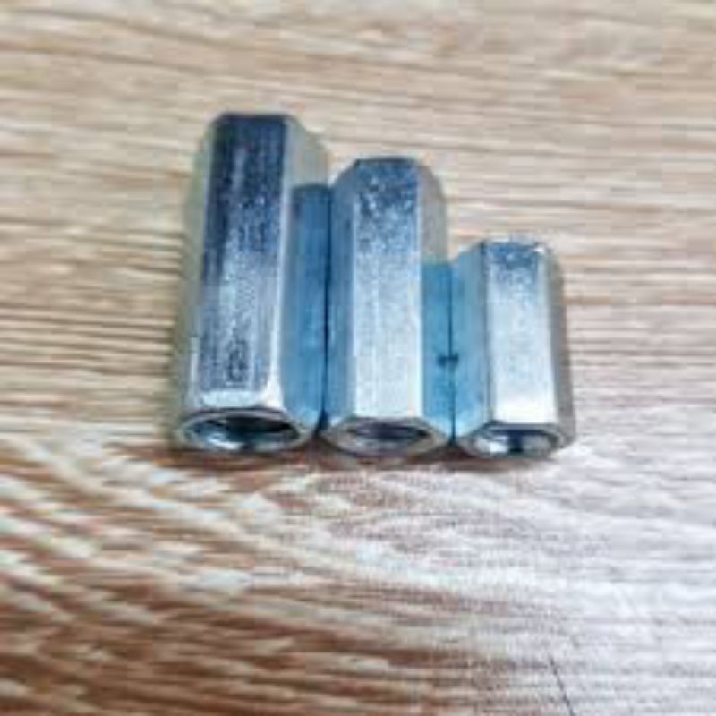 Nối ty ren, tiren đủ kích thước M6, M8, M10, M12, M14, M16 thép Cácbon loại đẹp