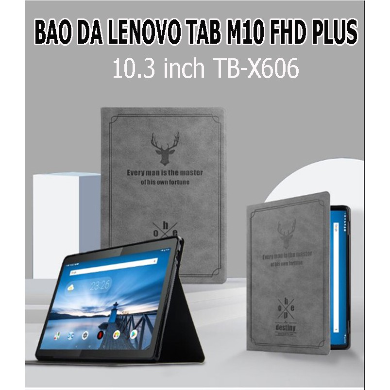 [FREESHIP] Bao da Lenovo Tab M10 FHD PLUS 10.3 inch TB-X606 | Họa Tiết Deer | Tặng kèm bút cảm ứng