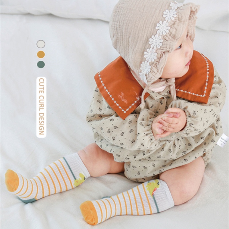 Set 3 đôi tất cotton mỏng KOKOROCARE in hình khủng long dễ thương size S/ M/ L dễ thương cho bé 0-5 tuổi