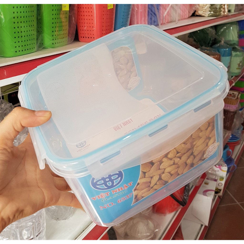 Hộp vuông đựng thực phẩm Việt Nhật - đồ dùng nhà bếp tiện lợi