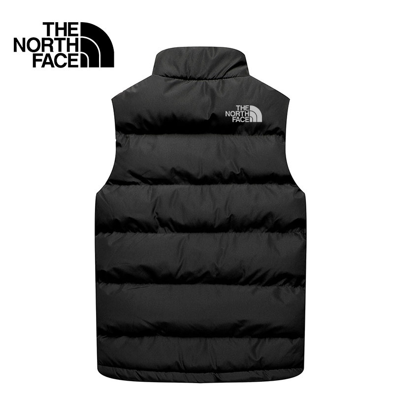 Áo Khoác Phao The North Face Không Tay Cổ Đứng Dáng Rộng Giữ Ấm Chống Gió Màu Trơn Thời Trang Cho Nam