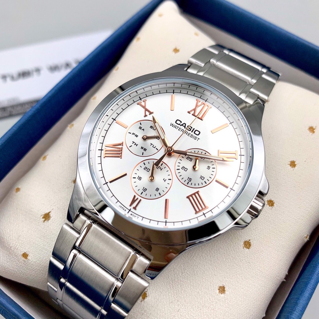 Đồng Hồ Casio Nữ Dây Kim Loại LTP-V300D-7A2UDF Chính Hãng