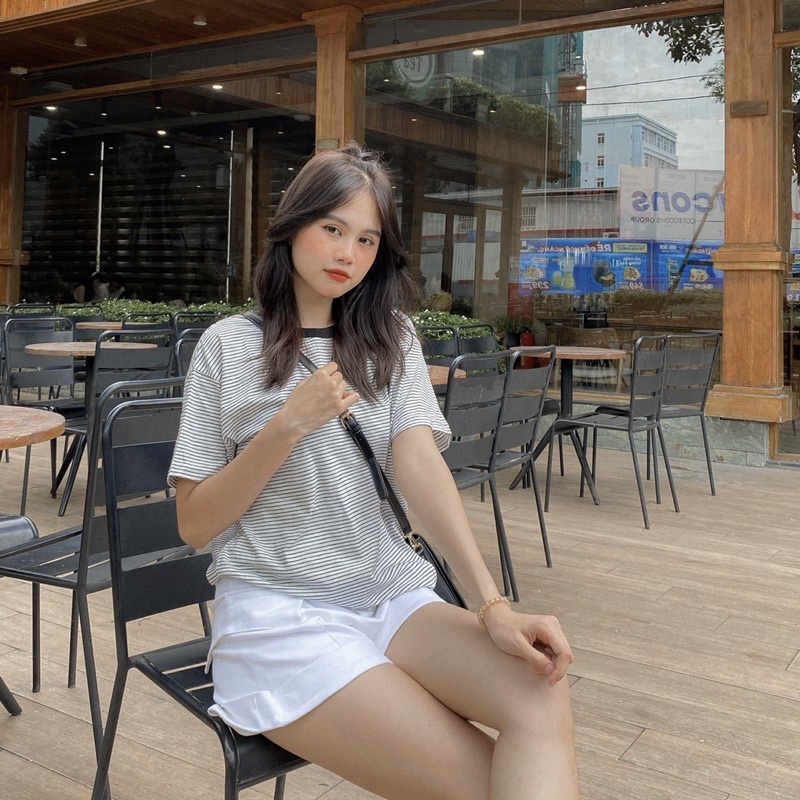 [RÁCH STORE] ÁO THUN-22018-kẻ ngang mảnh