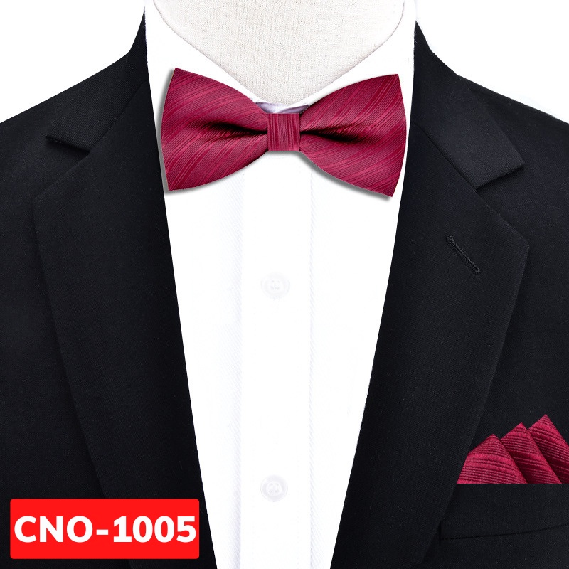 Combo Nơ cài áo Nam và khăn cài túi áo vest thời trang phong cách trẻ trung, hiện đại