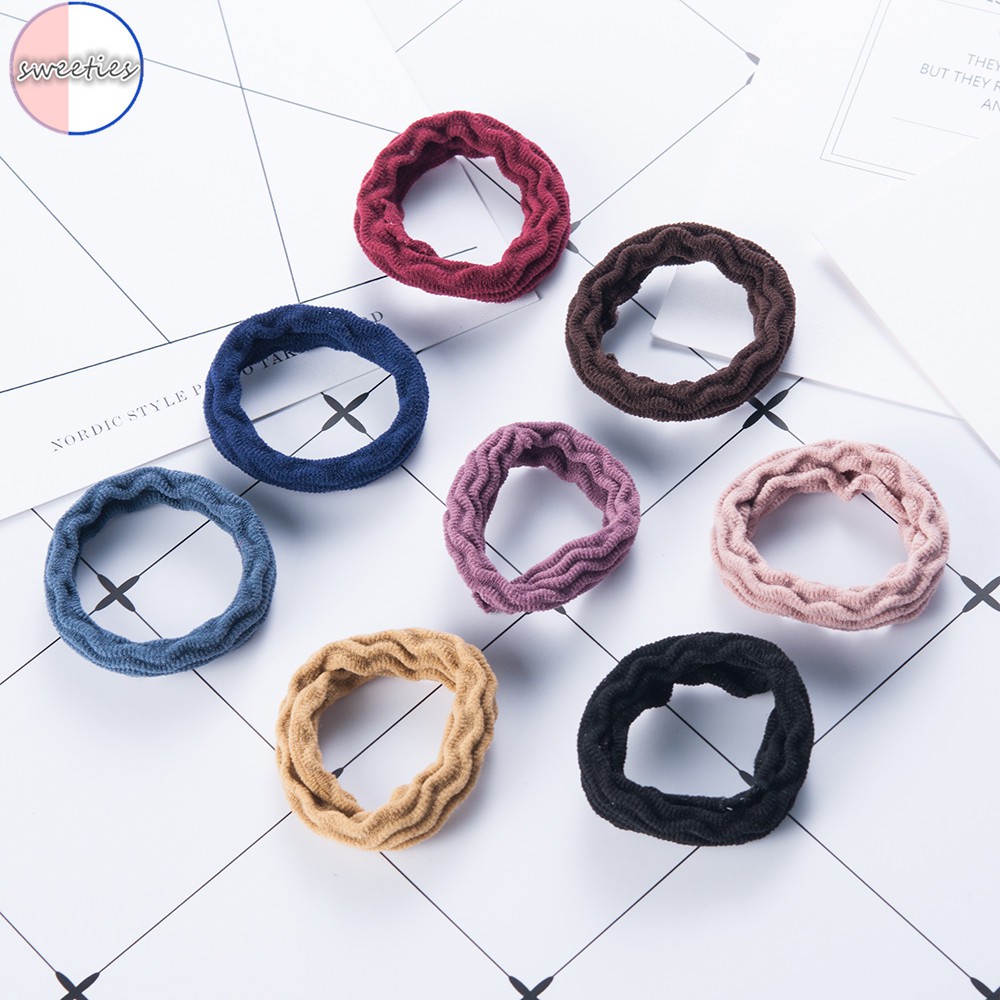 Set 5 dây buộc tóc đàn hồi thời trang