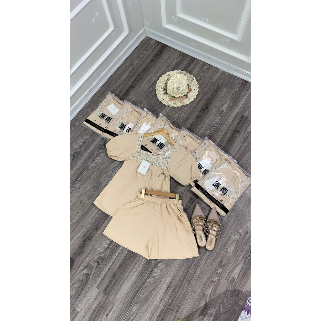 Set đồ nữ cá tính, set quần sóc áo quây đi chơi sang chảnh mùa hè đẹp 8A00053 | BigBuy360 - bigbuy360.vn
