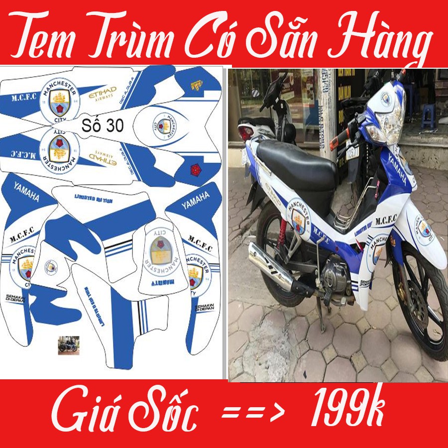 Tem Trùm Xe Sirius Sẵn Giá Rẻ