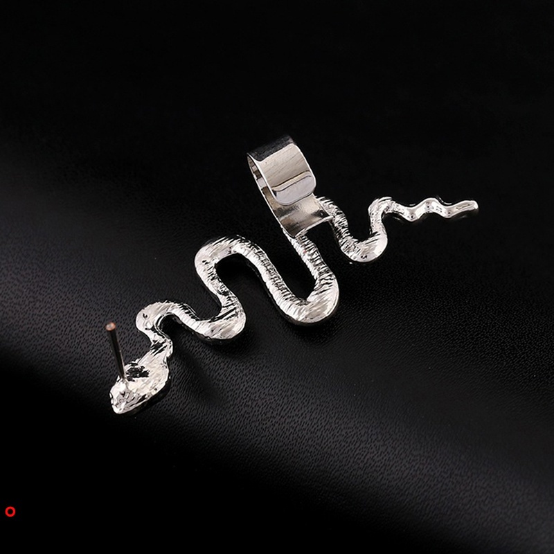 Khuyên tai hình rắn bằng hợp kim kẽm phong cách rock cá tính