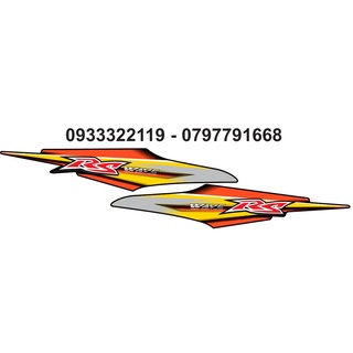 Tem Rời Wave RS Dán Xe Đen Cam