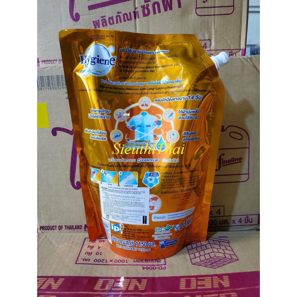 NHẬP KHẨU NƯỚC XẢ VẢI ĐẬM ĐẶC HYGIENE THÁI LAN