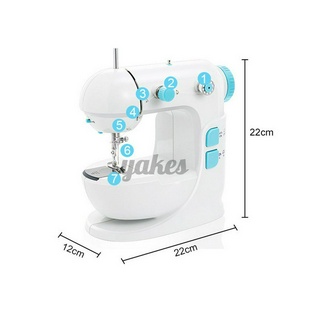2 Speed Desktop Electric Mini Automatic Thread Sewing Machine Household Tailor YAKES