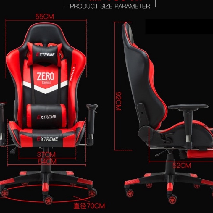 Ghế gaming zero S - Ghế chơi game đa năng có ngả lưng, xoay 360 độ,có gối đầu chống đau mỏi hiệu quả - Bảo hành 12 tháng