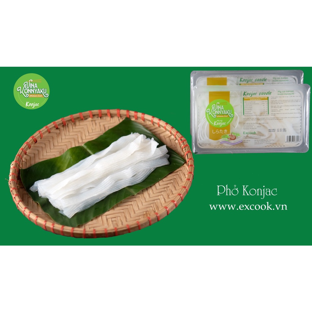 Phở Konjac Sợi Gân cho thực đơn ăn kiêng, ăn chay trường, giảm cân