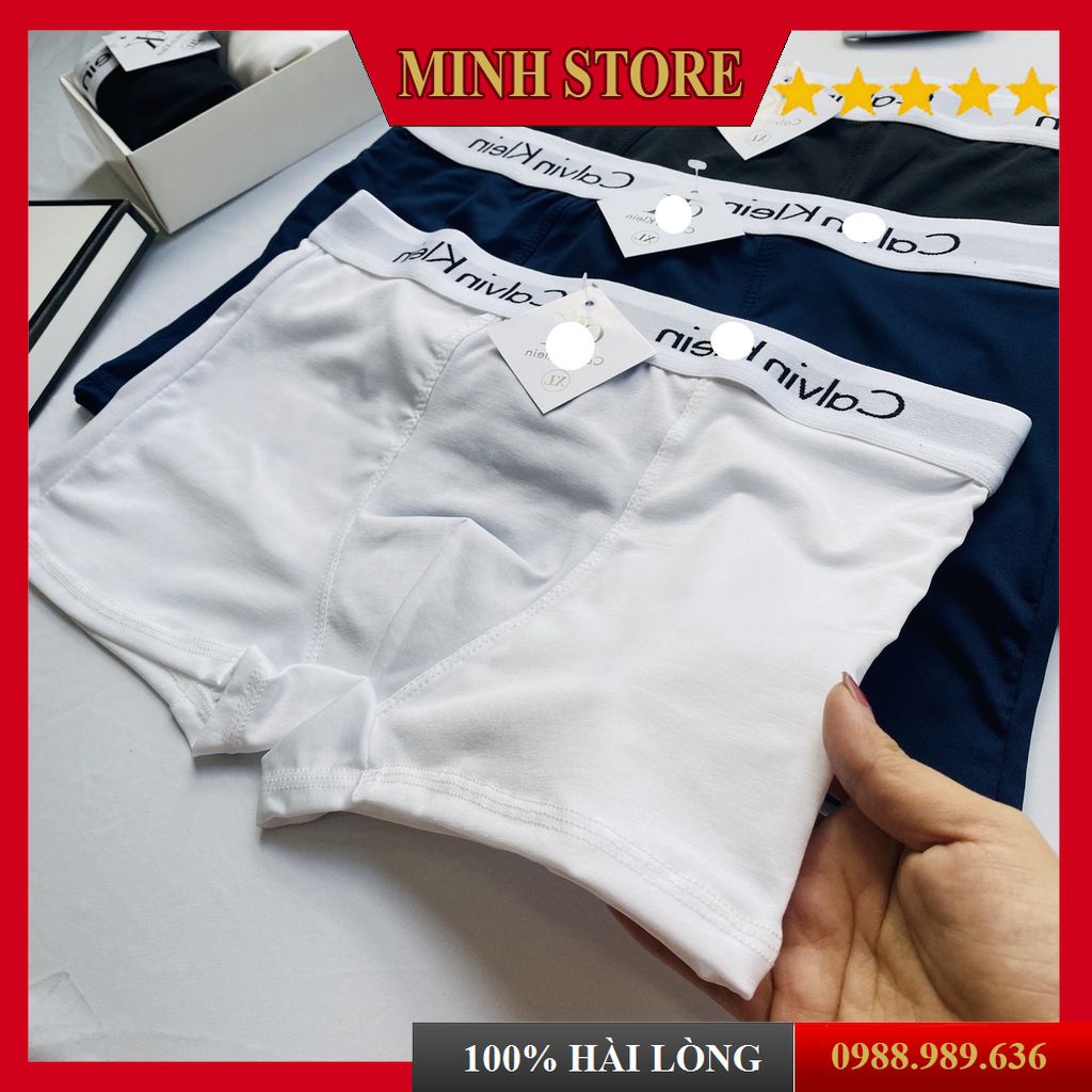 Combo 4 Quần lót nam Boxer thun lạnh, Set 4 quần sịp nam thun lạnh cao cấp Minhstore