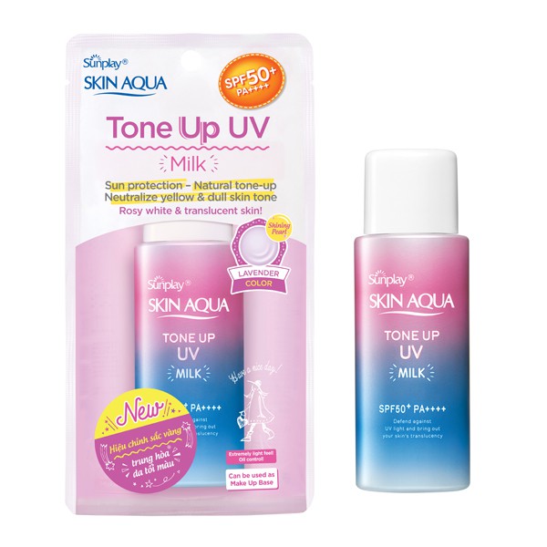 Kem chống nắng Skin Aqua nâng tone Tone Up UV Essence - Milk - Spray