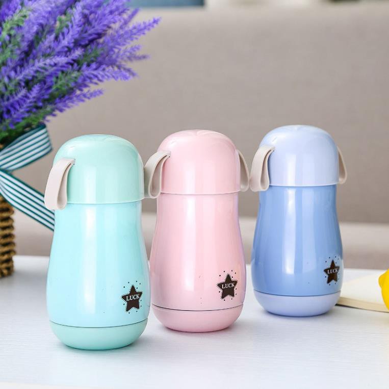 💥HOT💥Bình giữ nhiệt INOX 304 họa tiết NGÔI SAO MAY MẮN siêu CUTE - An toàn cho bé 200ML