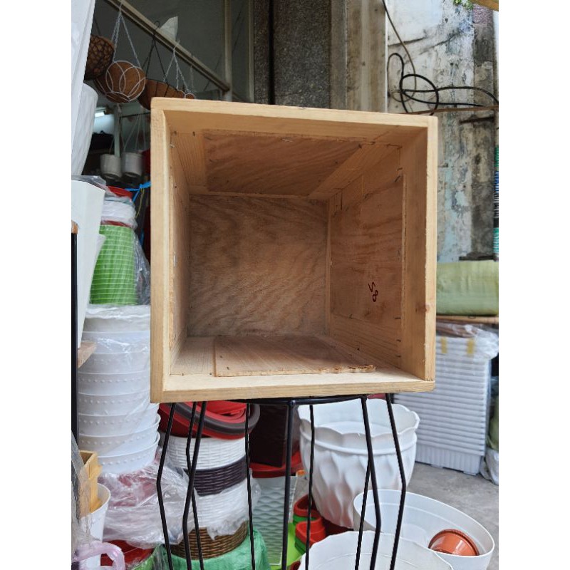 chậu gỗ vuông cao 20x20x30cm