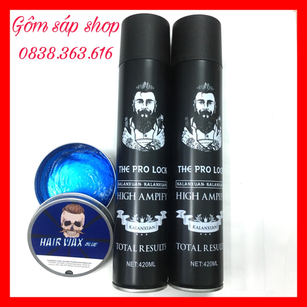 Sáp Vuốt Tóc SIÊU HOT HAIR WAR BLUE (CHẤT MÀU XANH)/100Gwax vuốt tóc/ keo vuốt tóc/ sap vuot toc