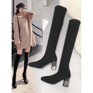 BỐT LEN ĐÙI ĐẾ TRÁNG GƯƠNG CAO 7Cm CHÂN AI CŨNG VỪA CO GIÃN DỄ MANG [ ẢNH THẬT]
