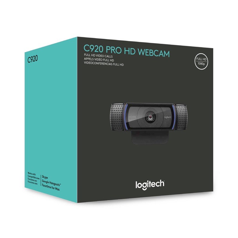 Webcam Logitech C920 Pro HD 1080p - dành cho PC, Mac, ChromeOs, Android, Skype, Google Hangouts, FaceTime